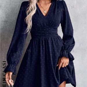 Swiss Dot Long Sleeve Dress
